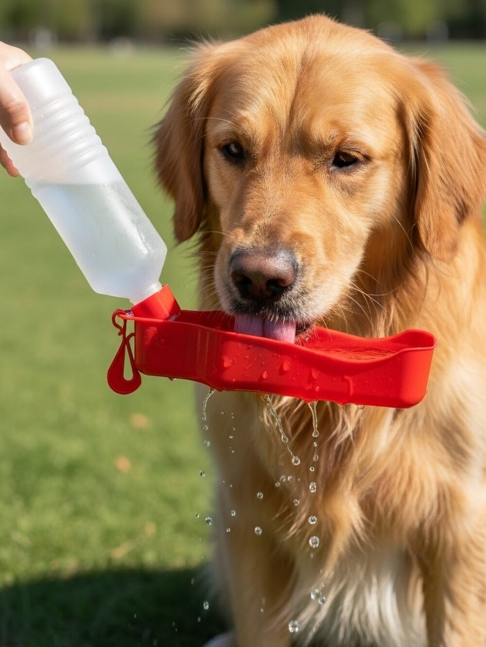 Portable Dog Folding Water Bottle Cat Travel Water Dispenser Pet Drinking Bottle